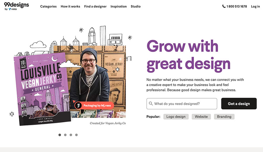 99designs offers professional, custom graphic design