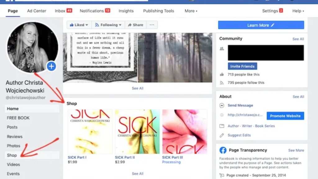 Facebook Author Page